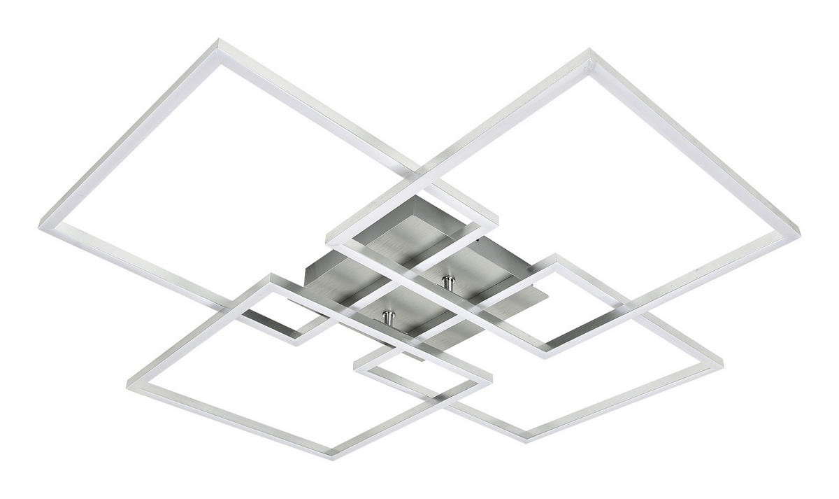 LED-DECKENLEUCHTE Marable 72.4/72.4/7.3 cm - Silberfarben, Metall (72.4/72.4/7.3cm) - Nettlife