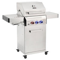 GASGRILL PLATINUM 2+1 - Edelstahlfarben, Metall (116/117/54cm) - TAINO