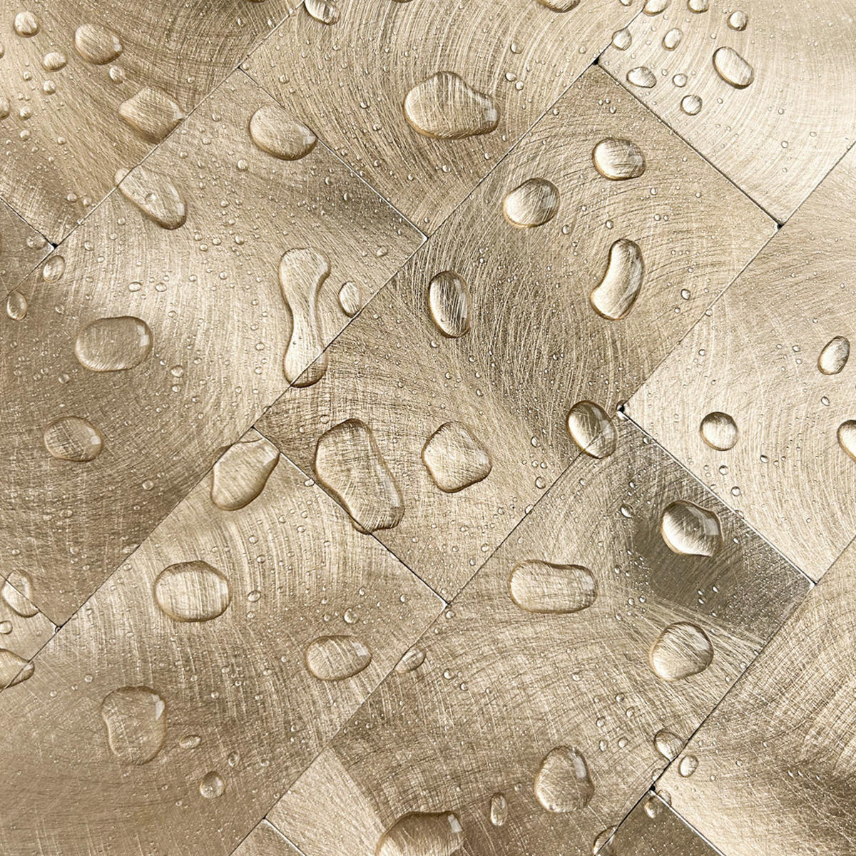 FLIESENAUFKLEBER 1 Stück 30 x 30 cm Selbstklebende Fliesen - Lime Oro - Goldfarben, Kunststoff (30/0.3/30cm) - Mazovia