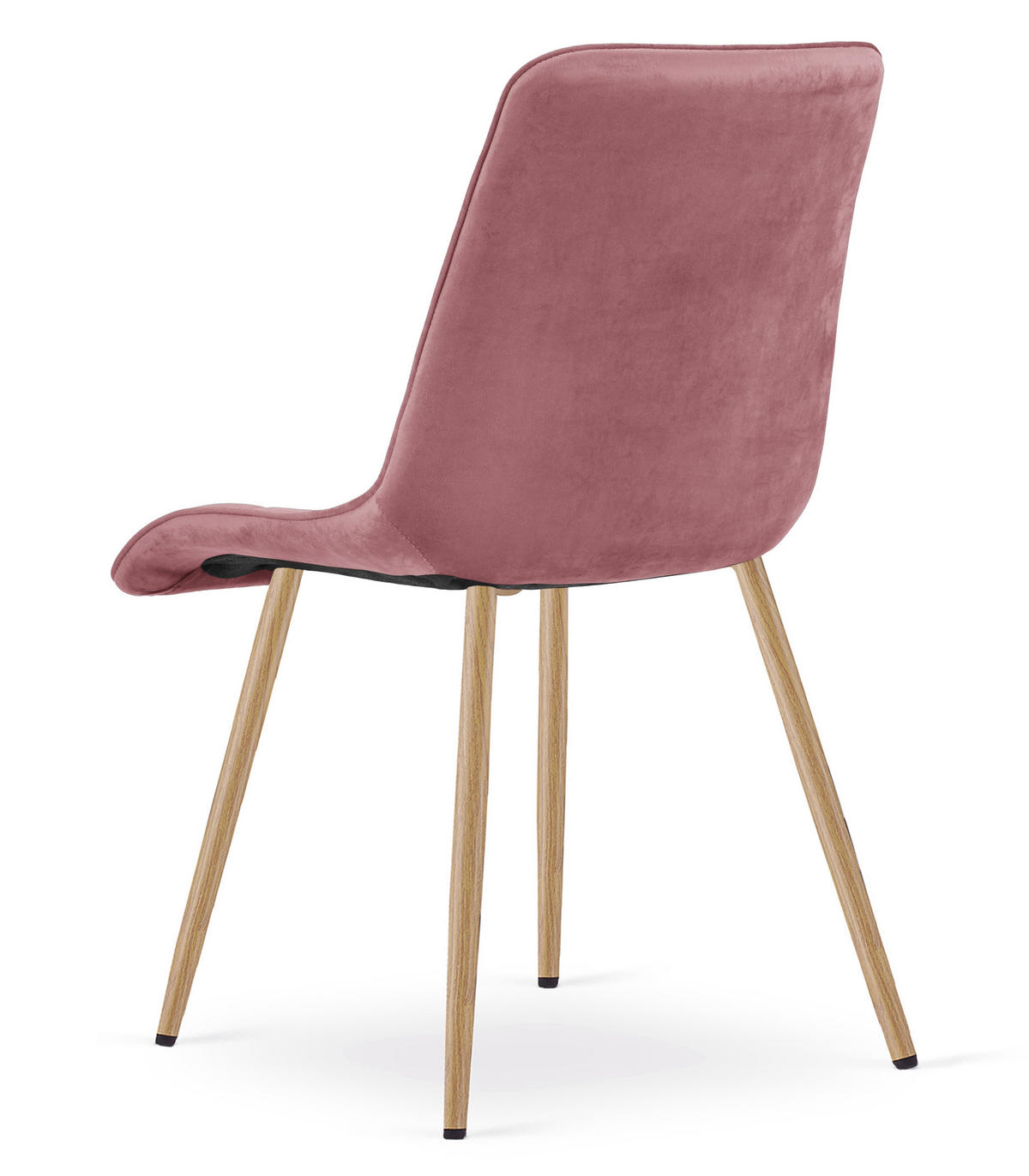 STUHL Dunkelrosa 49x60 cm SPLIT Samtbezug - Dunkelrosa, Metall (49/56/60cm)