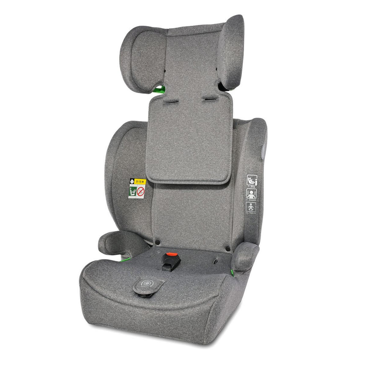KINDERSITZ i-Size Adventure grau (76-150 cm) Kopfstütze verstellbar bis 36 kg - Grau, Kunststoff (46/78/40cm) - Lorelli