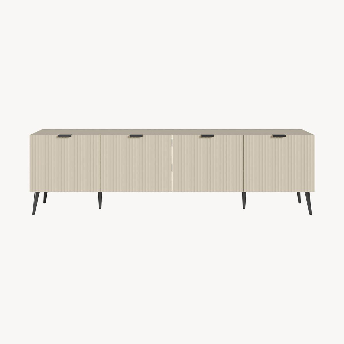 FERNSEHSCHRANK Nand - Sandfarben, Holzwerkstoff/Metall (35/51/180cm) - [en.casa]