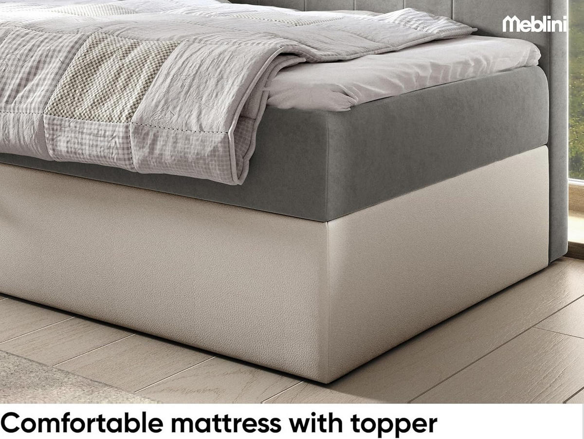 KINDERBETT GARETH 3 - Weiß/Grau, Holzwerkstoff (93/212cm) - Meblini