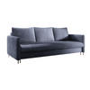 SCHLAFSOFA Belis Boucle in Dunkelblau - Dunkelblau, Holzwerkstoff/Textil (216/95/91cm) - Bettso
