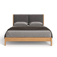 MASSIVHOLZBETT Vena aus Eiche 200x220 cm, Storm 97 - Eichefarben/Naturfarben, Holz (200/220cm) - Danzz