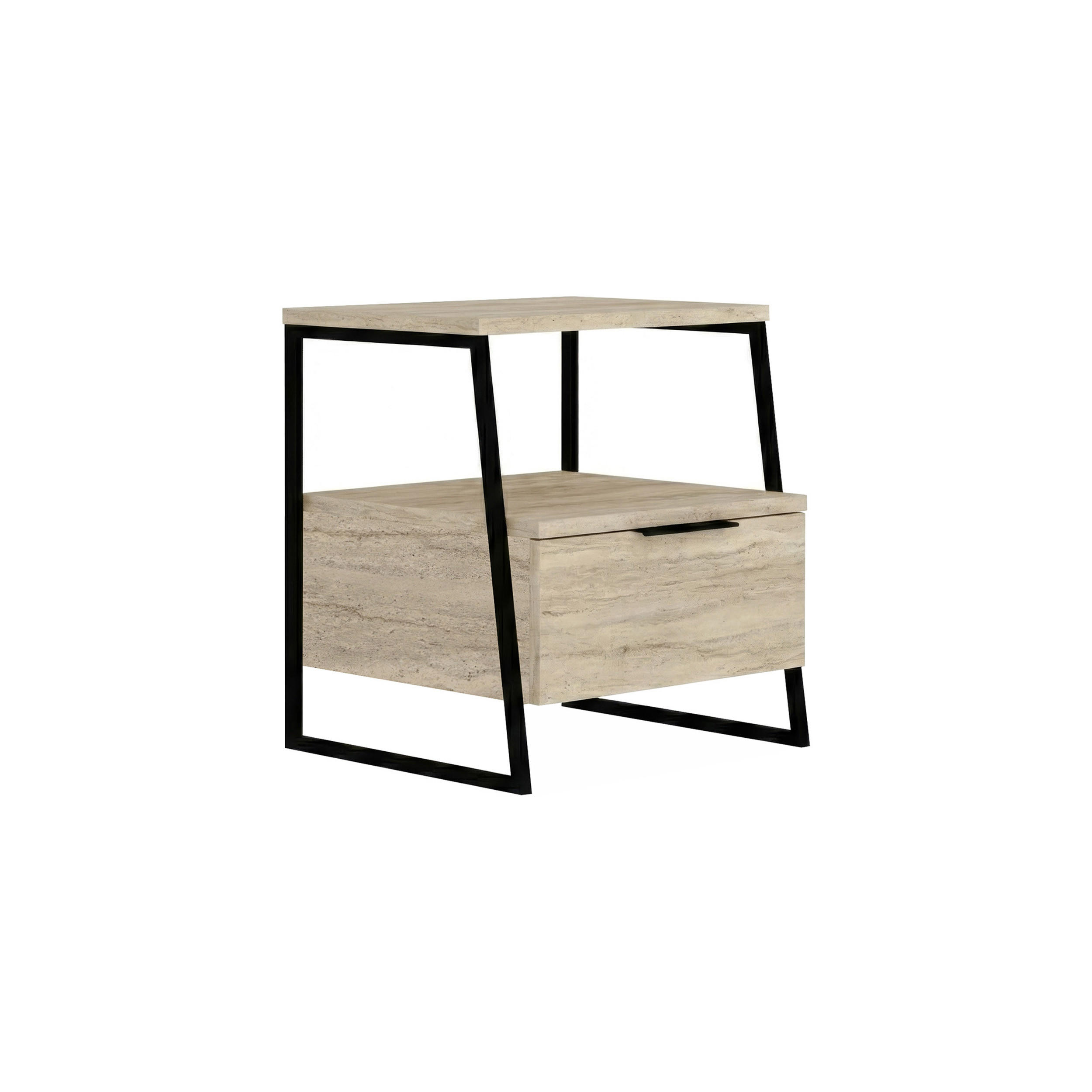 Decortie Nachttisch Beige 45x50x40 cm