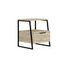 NACHTTISCH Pal Travertin 45/40/50 cm - Beige, Holzwerkstoff (45/50/40cm) - Decortie