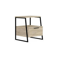 NACHTTISCH Pal Travertin 45/40/50 cm - Beige, Holzwerkstoff (45/50/40cm) - Decortie