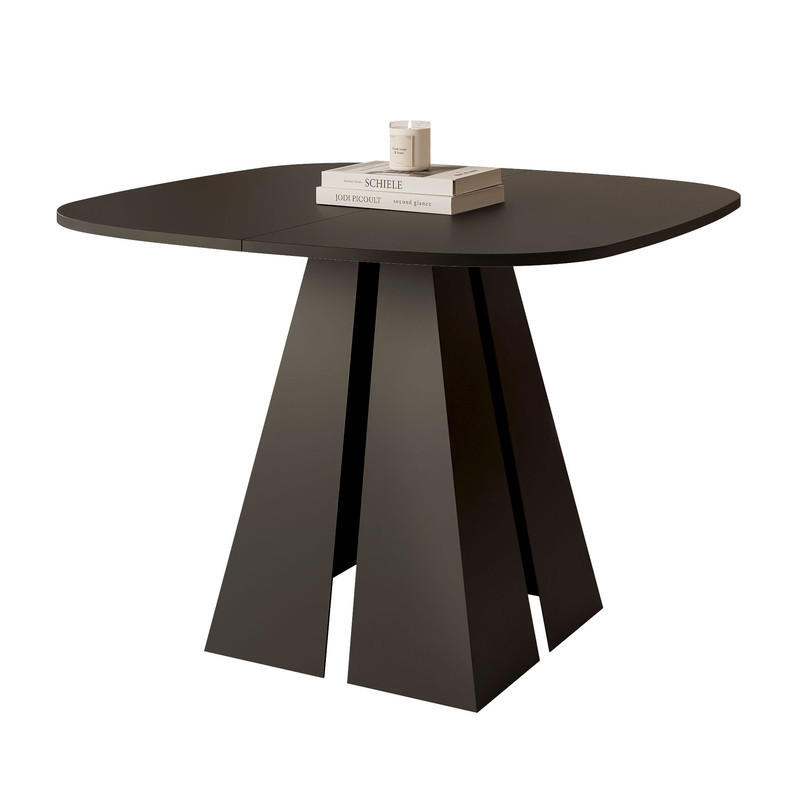 AUSZIEHTISCH ZELO 120/60/76 cm, Schwarz - Schwarz, Holzwerkstoff/Metall (60/120/76cm) - Idohome