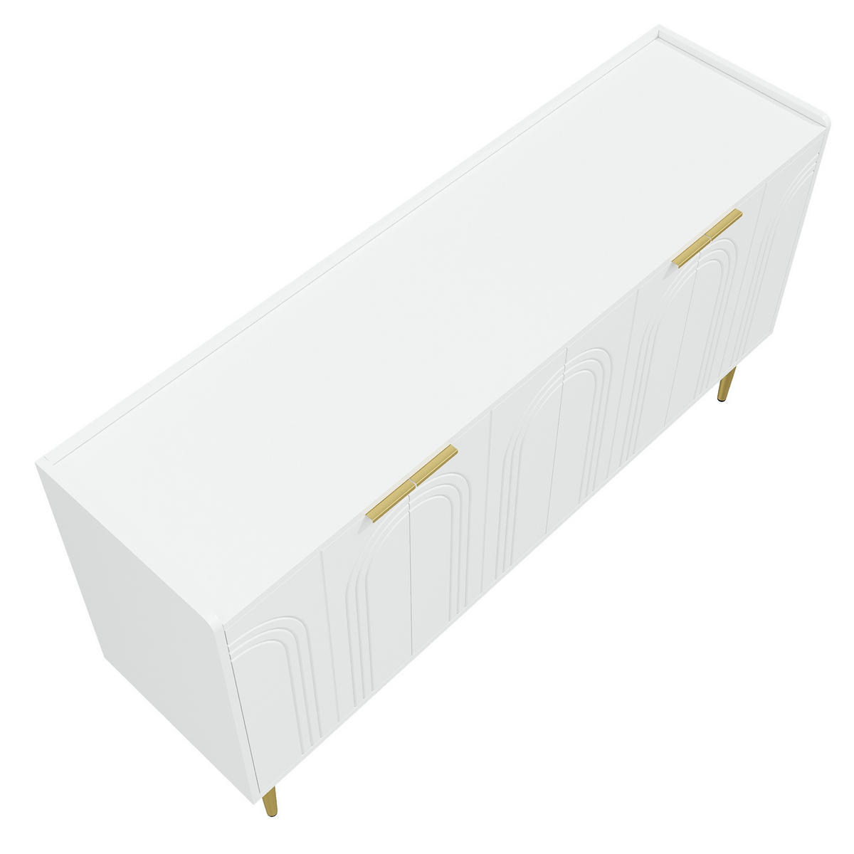SIDEBOARD Weiß 140/38/75 cm - Weiß, Holzwerkstoff (140/75/38cm) - PANGIVO