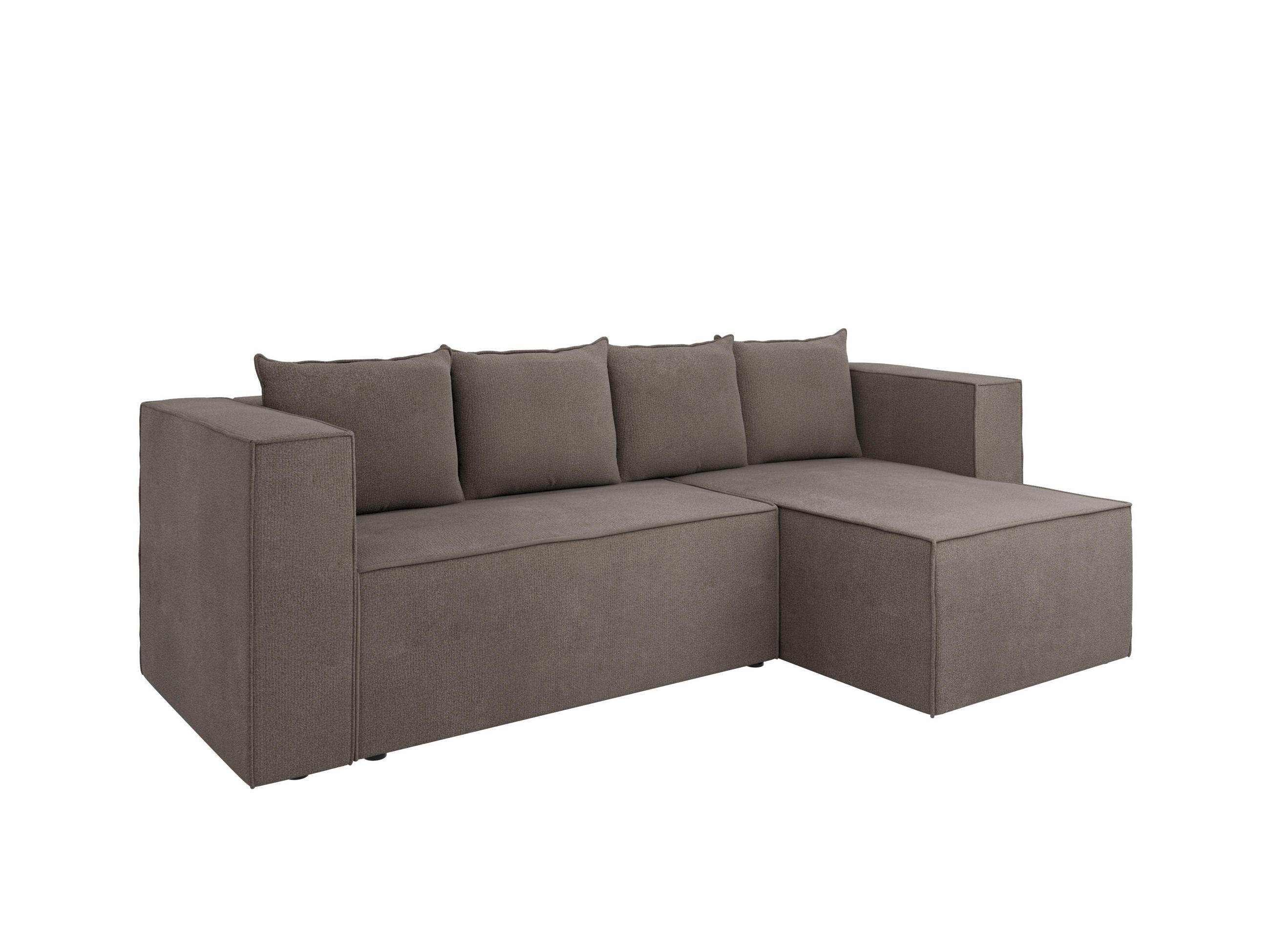 ECKSCHLAFSOFA AURIX Schlafsofa mit Bettkasten, Braun - Braun, Holz (150/244cm) - Panda Möbel