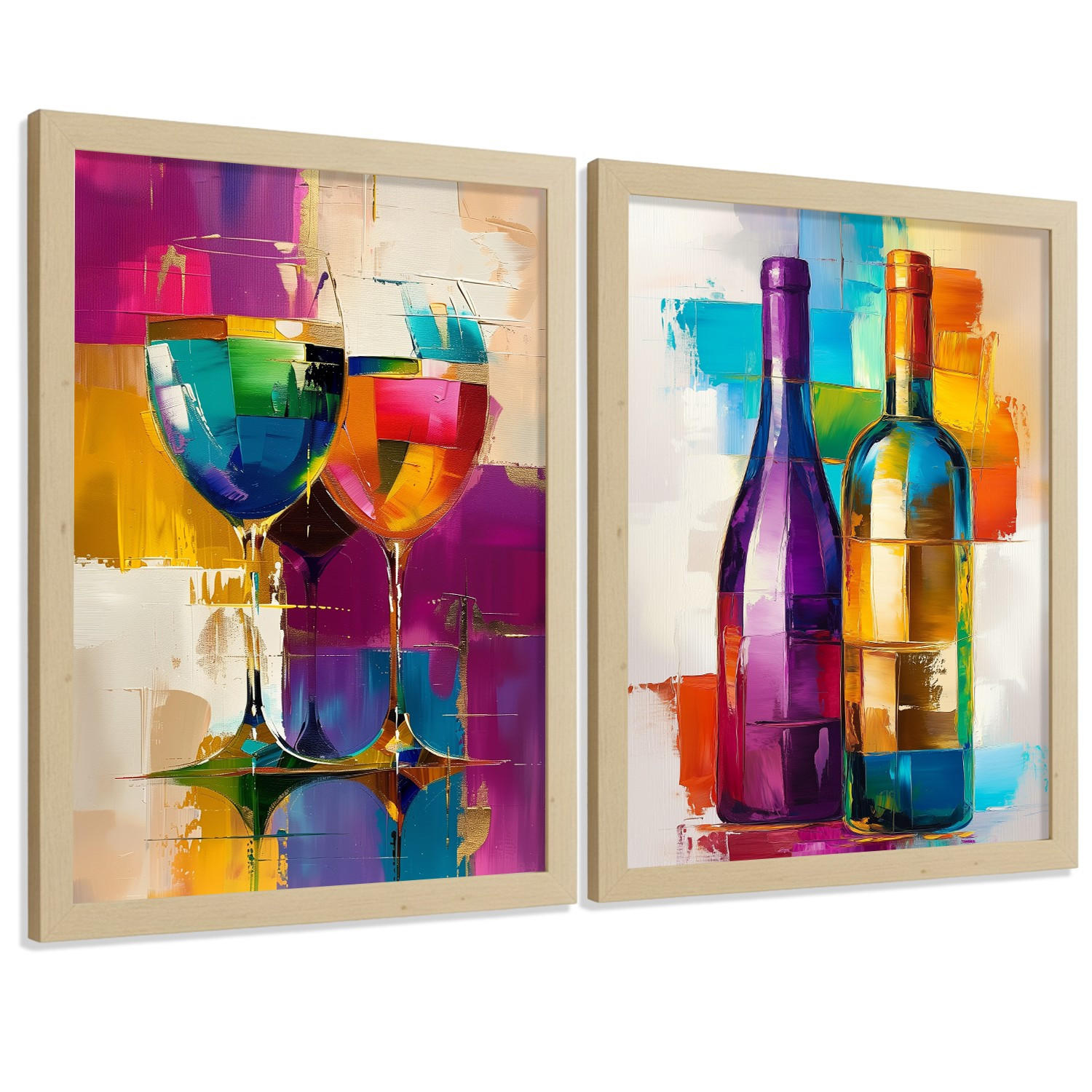 Nacnic PLAKAT Sada 2 Pop Wine A3 bez rámu