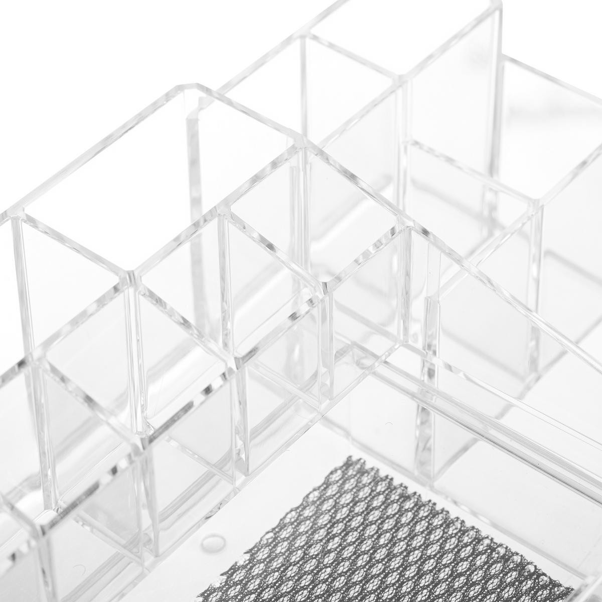 MAKEUP Organizer - Transparent, Kunststoff (28/10/18cm) - Relaxdays