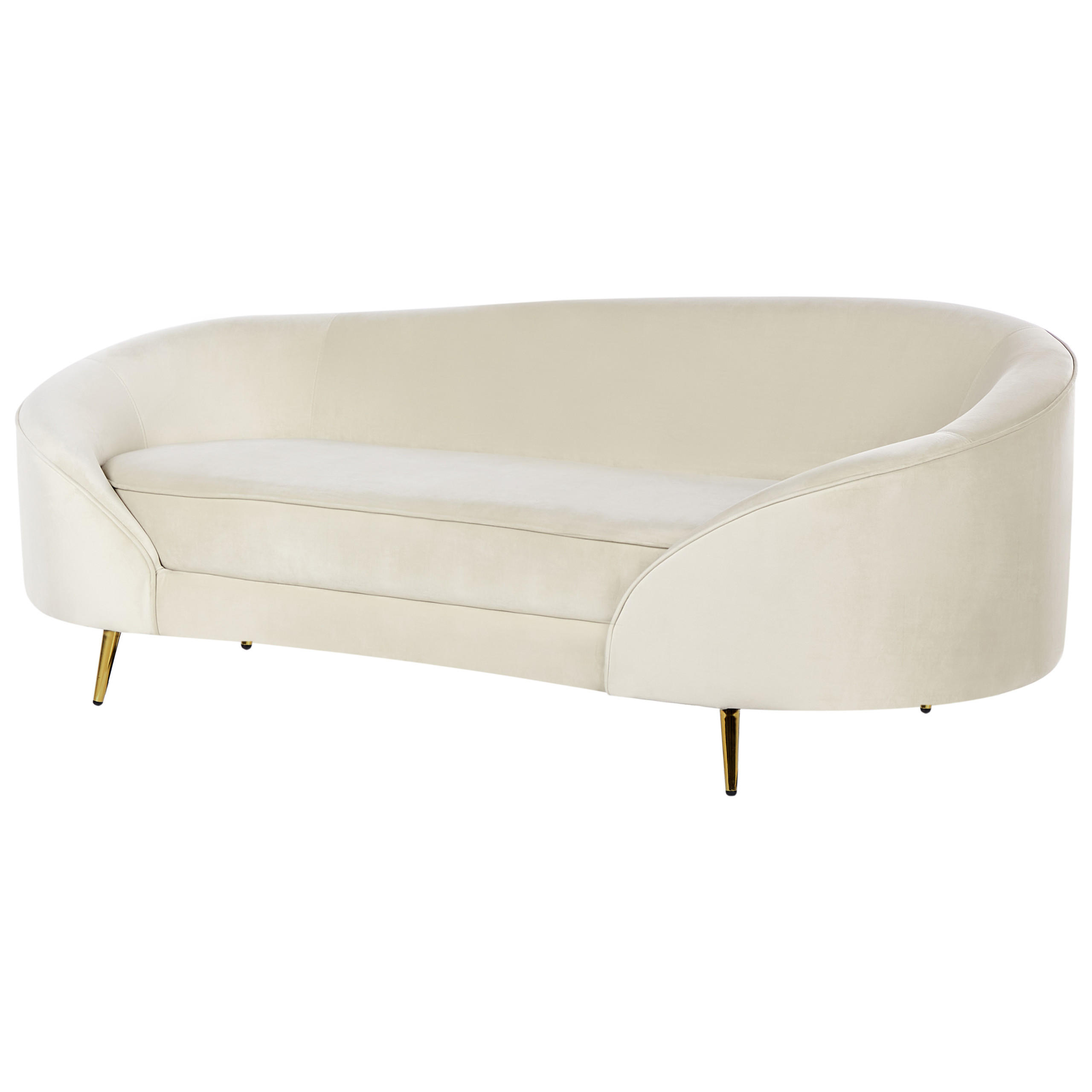 SOFA 3-Sitzer Beige Savar - Beige, Textil (183/75/85cm) - Beliani