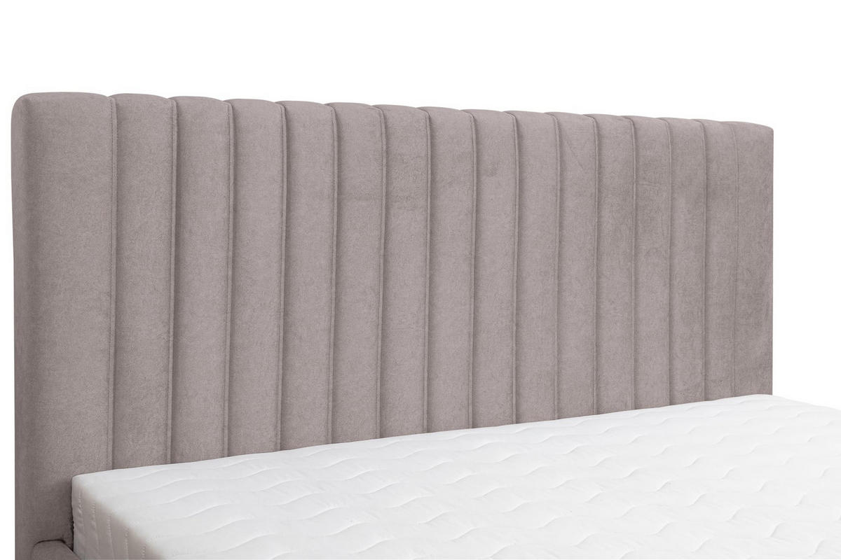 POLSTERBETT QUANT mit Bettkasten Velour Stoff 180 x 200 cm - Braun, Holzwerkstoff (180/200cm) - VENASI MÖBEL