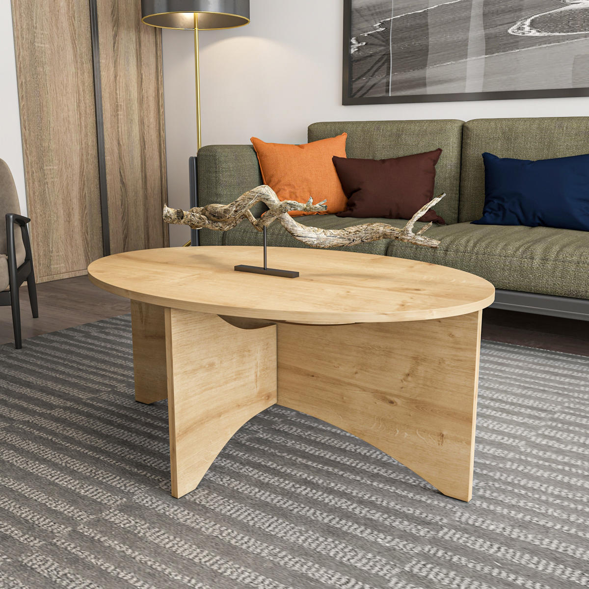 COUCHTISCH Solo Saphireiche - Honigeiche, Holzwerkstoff (100/70/42cm) - Decorotika