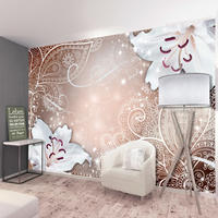 SELBSTKLEBENDE FOTOTAPETE 343/245 cm - Weiß/Braun, Kunststoff/Textil (343/1cm) - KUNSTLOFT