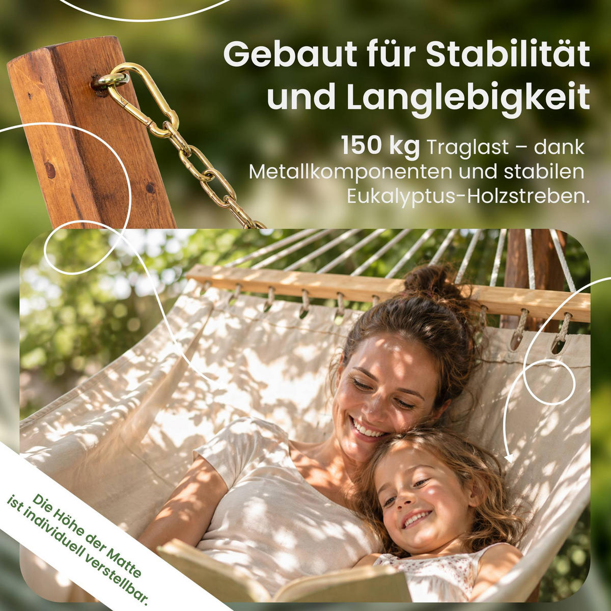 HÄNGEMATTE Stoff Creme - Creme, Textil (120/107/400cm) - CLP