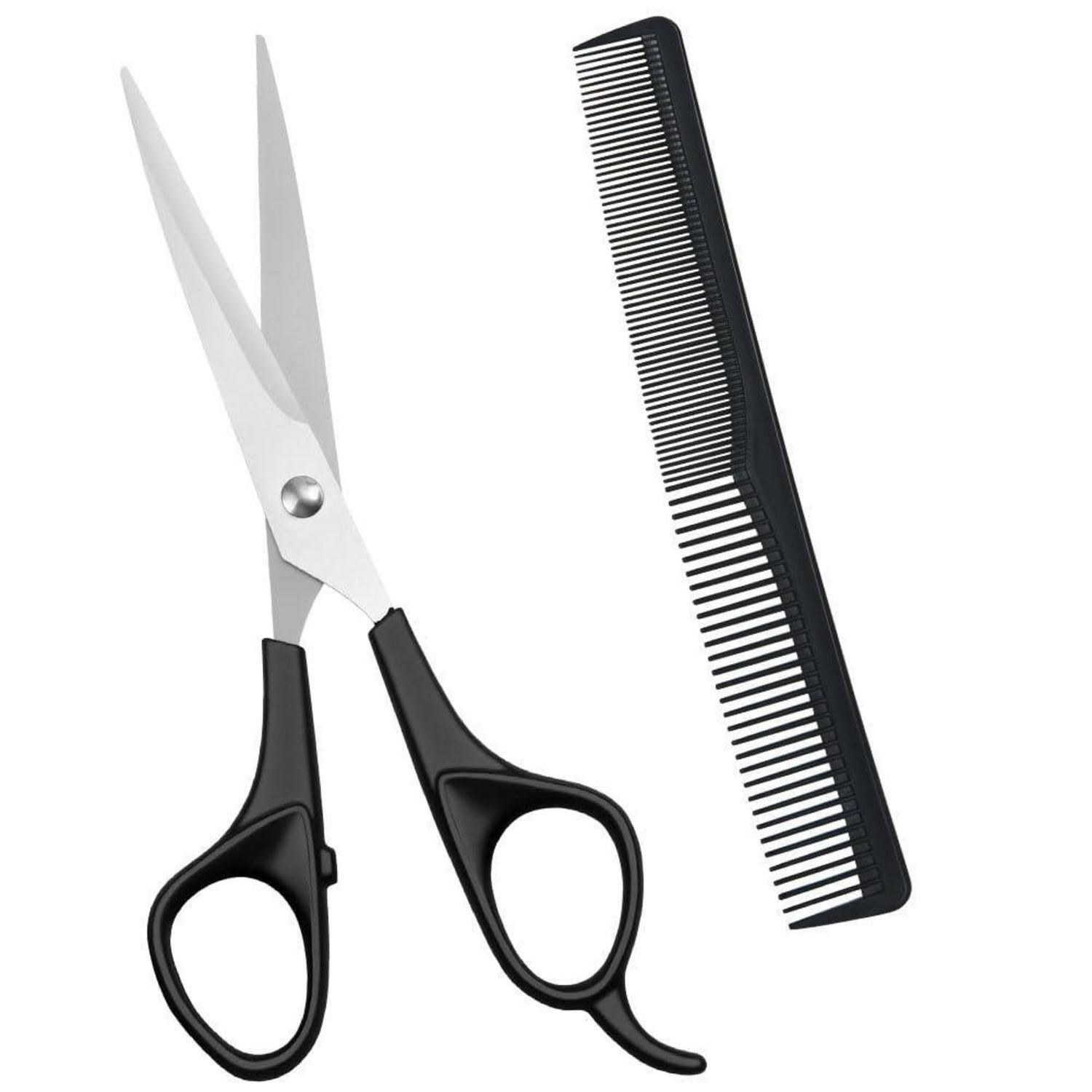 HAARSCHERE Set 2-teilig Schwarz - Schwarz, Metall (6/1/17.5cm)