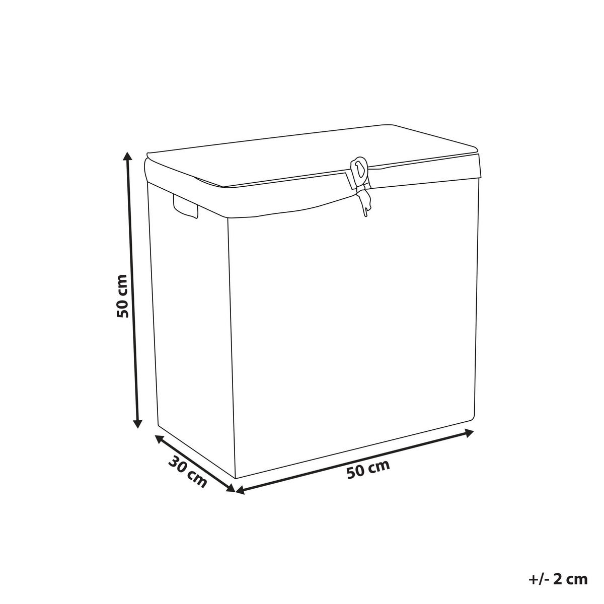 KORB Natürlich Langson - Beige/Naturfarben, Naturmaterialen (30/50/50cm) - Beliani