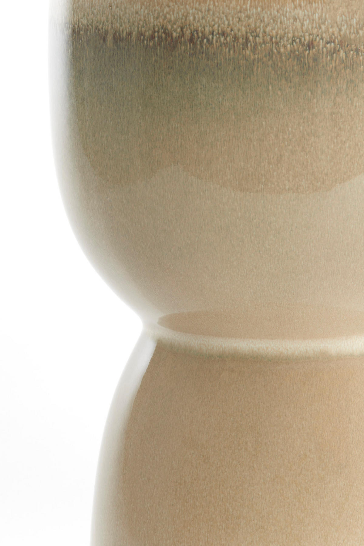 HOCKER Finca Weiß Ø28,5/42 cm - Beige, Keramik (28.5/28.5/42cm) - Light & Living