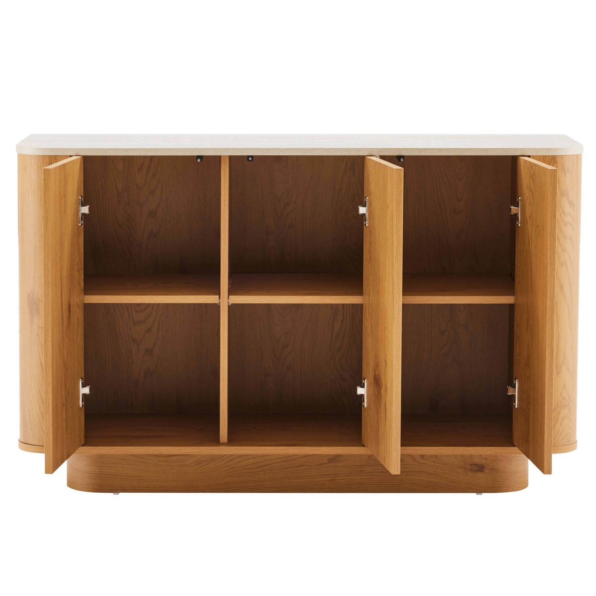 SIDEBOARD, helles Holz - Beige, Holz (120/75/40cm) - Oviala