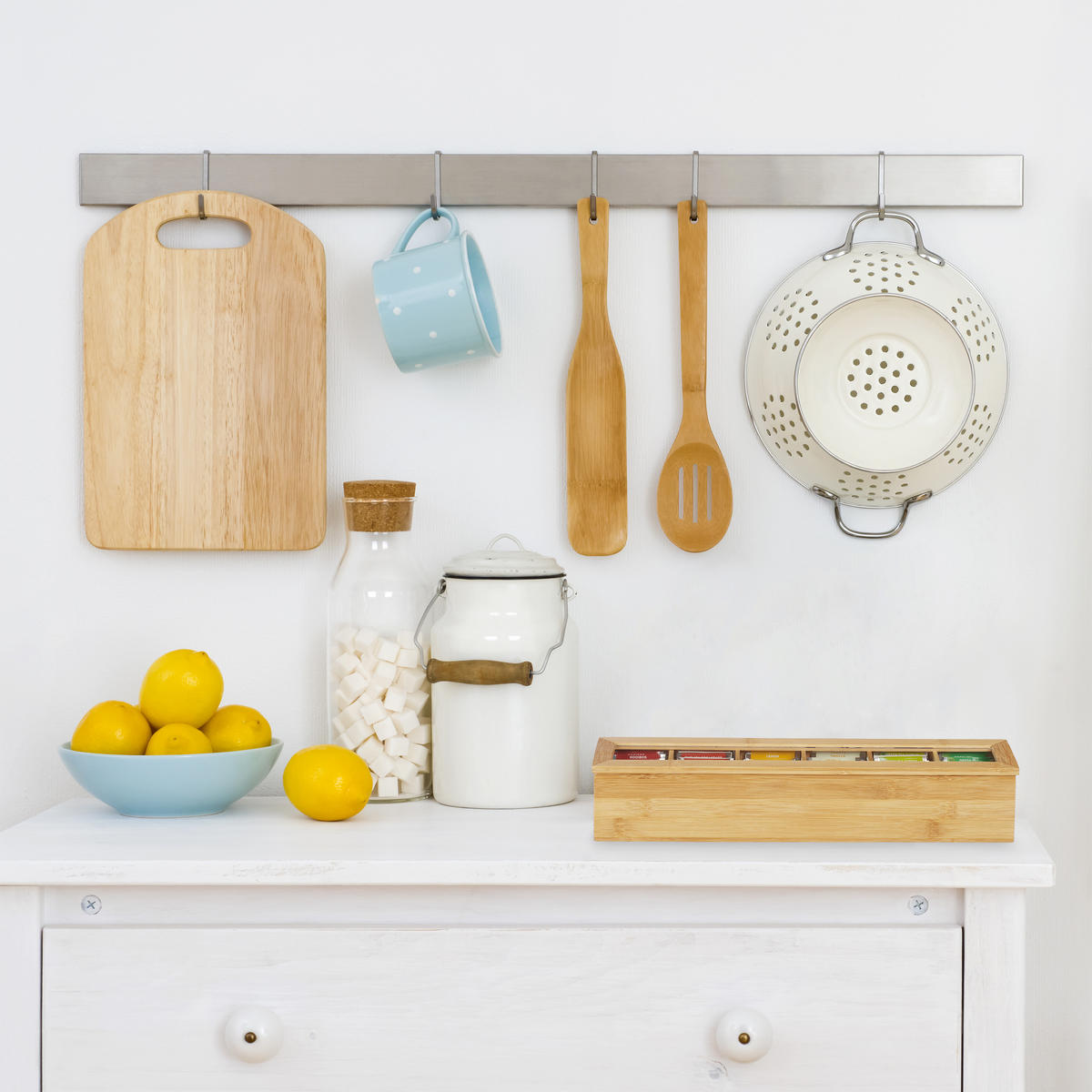 TEEBOX - Hellbraun, Holz/Kunststoff (44/9/9cm) - Relaxdays