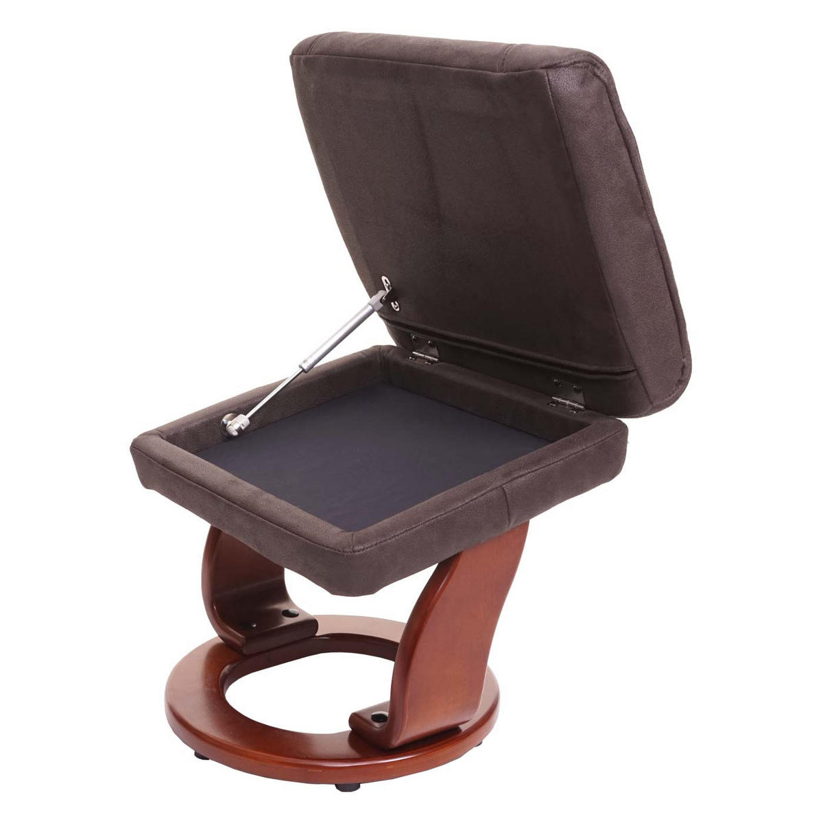 RELAXSESSEL MIT HOCKER Schwarz, Braun - Schwarz/Braun, Textil (81/105/92cm) - MCA