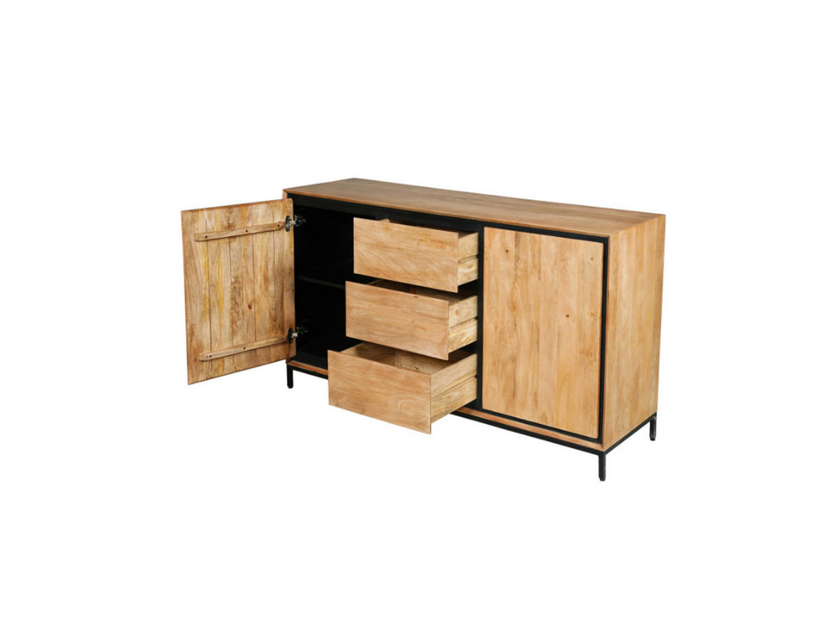 SIDEBOARD Hardwood Mangoholz 160 cm / 45 cm Natur - Naturfarben, Holz (160/85/45cm) - Villa Möbel