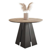 AUSZIEHTISCH FORTE 100/76 cm, Schwarz / Artisan-Eiche - Schwarz/Eiche Artisan, Holzwerkstoff/Metall (100/100/76cm) - Idohome