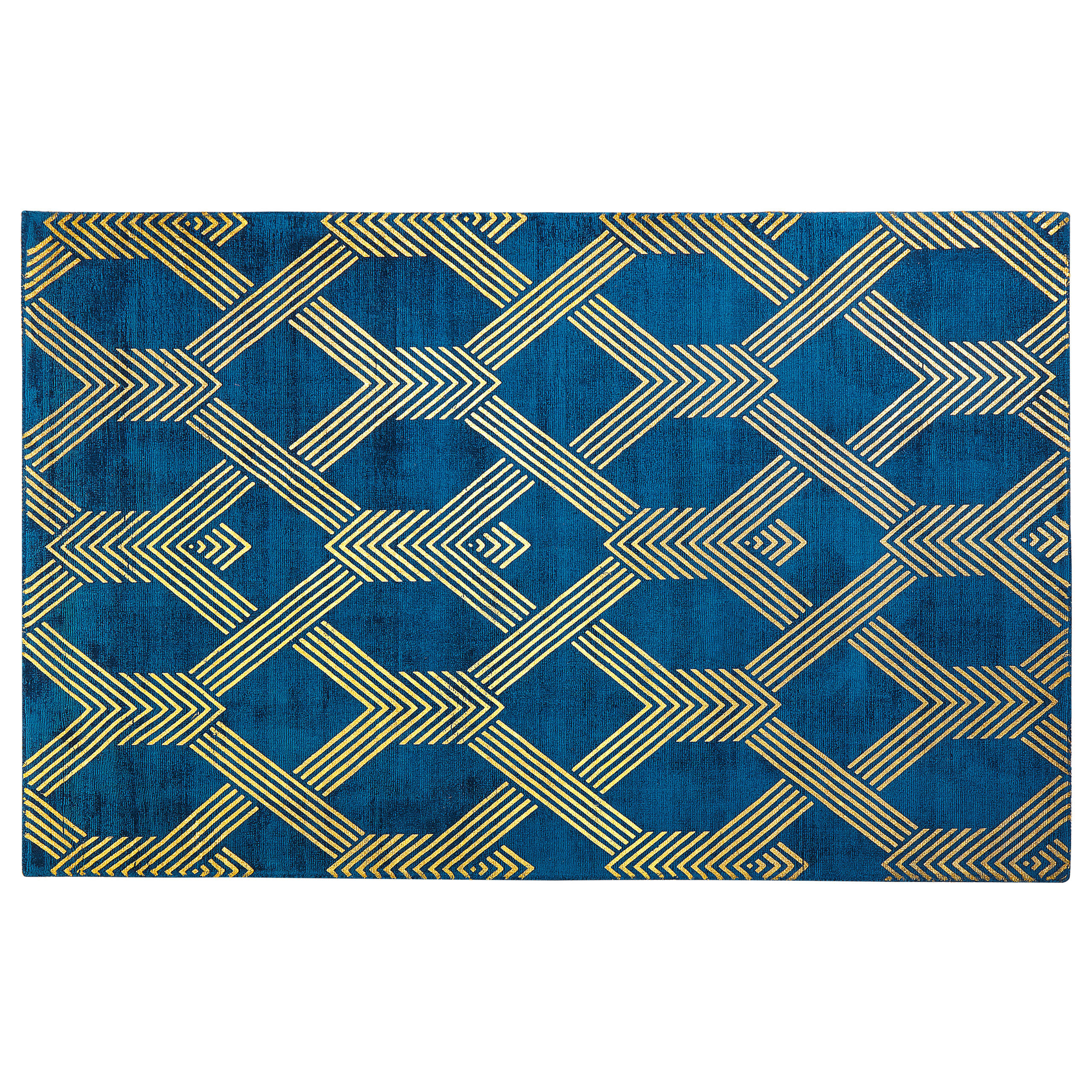 KURZFLOR-TEPPICH Vekse 200/140 cm - Blau, Naturmaterialen (140/200cm) - Beliani