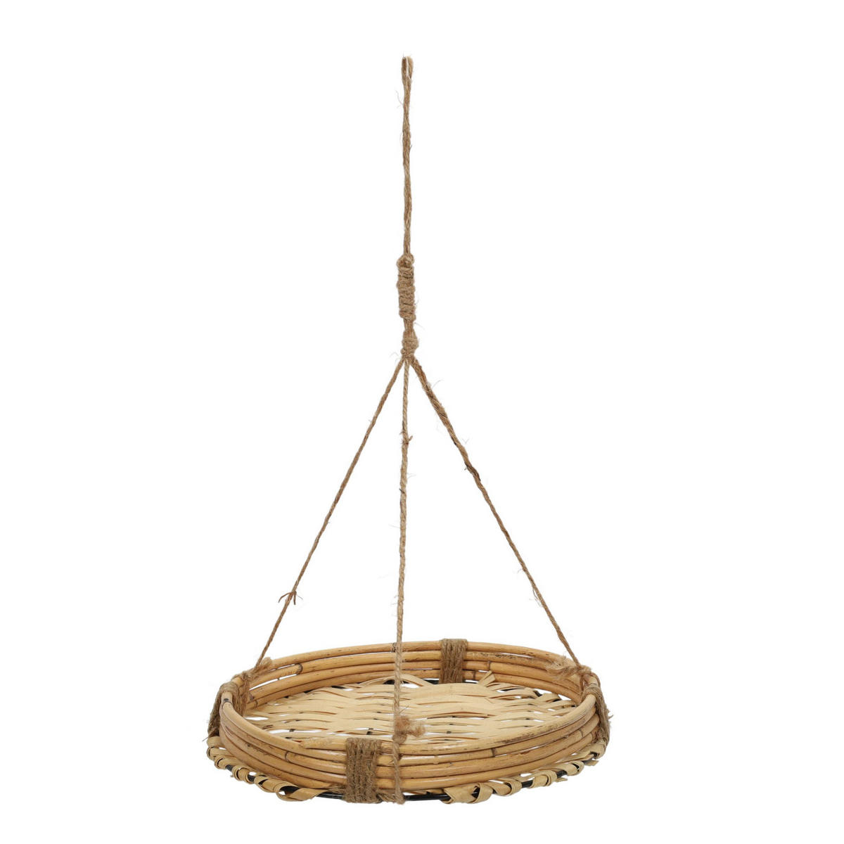 HÄNGETOPF Bambus/Rattan Ø 25,5/45 cm - Braun, Naturmaterialien (25.5/45/25.5cm)