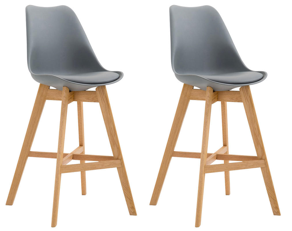 BARHOCKER 2er Set Dumir Kunststoff Grau - Grau, Kunststoff (48/112/56cm) - DELUKE