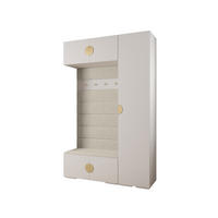 GARDEROBEN-SET 236,7/150/47 - Goldfarben/Weiß, Holz/Kunststoff (150/236.7/47cm) - Abiks Möbel