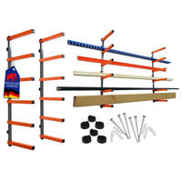 KRAGARMREGAL Wandmontage mit 6 Ebenen - Orange, Metall (35/103/35cm) - PROREGAL