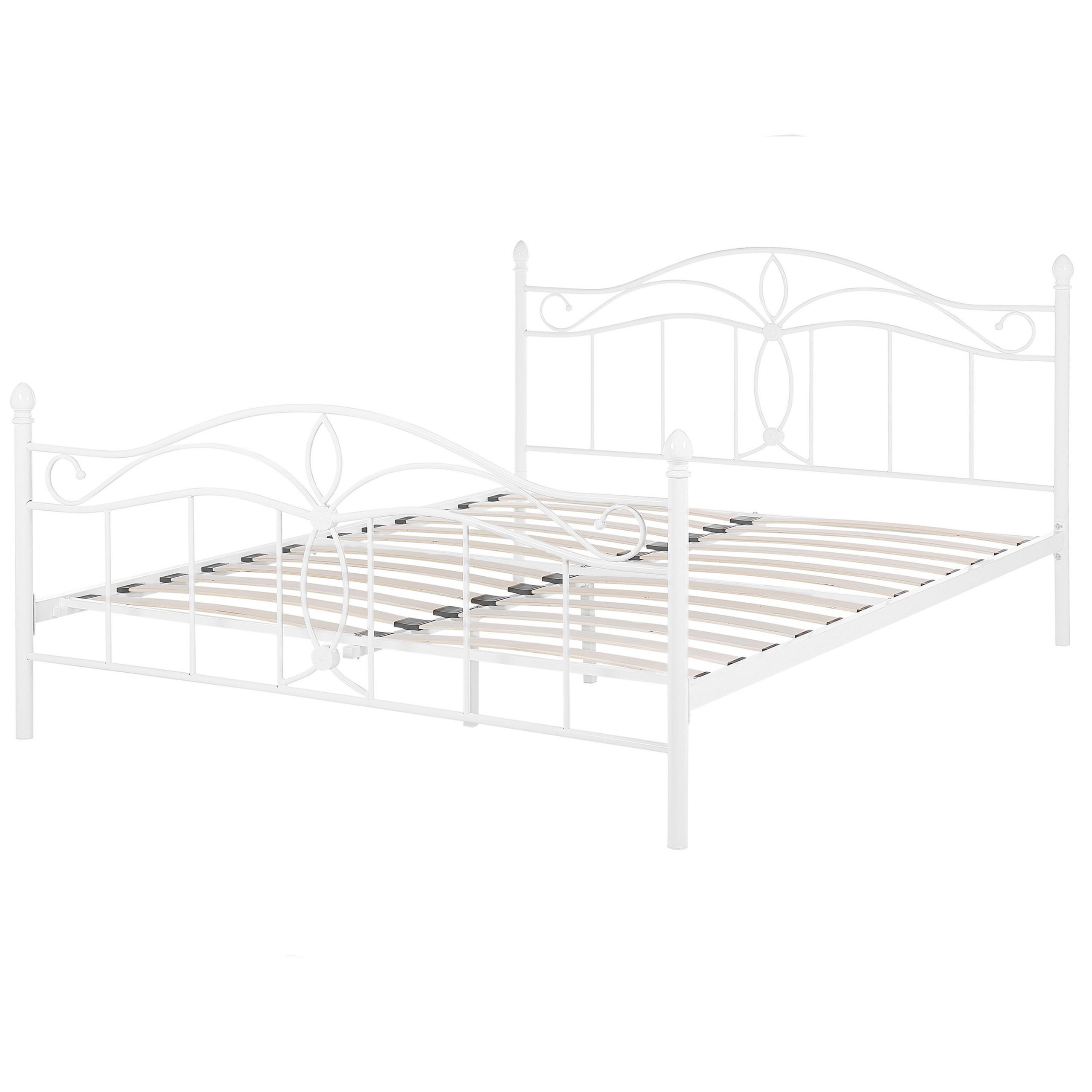 METALLBETT 140/200cm Weiß Antlia - Weiß, Metall (140/200cm) - Beliani