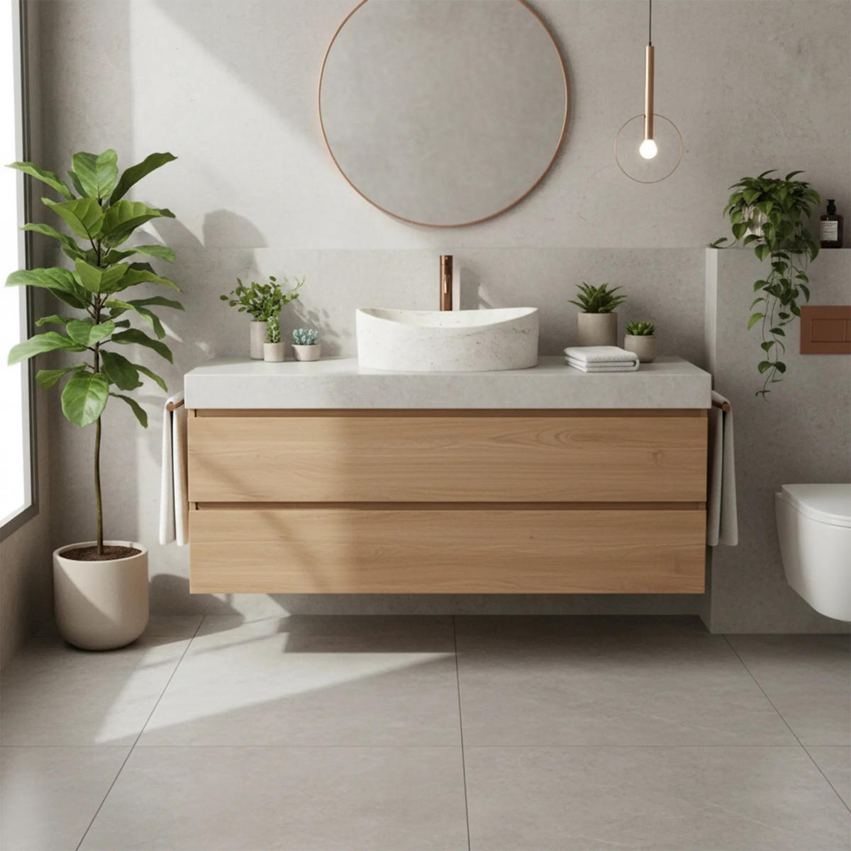 AUFSATZWASCHBECKEN Rea Dream - Beige, Keramik (36/15/50cm) - REA