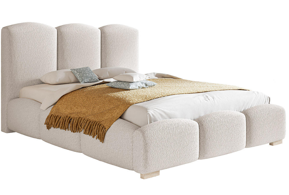BETT Creme BEN 14 Mit Bettkasten 90x200 cm - Ecru, Textil (90/200cm) - Sepro Meble