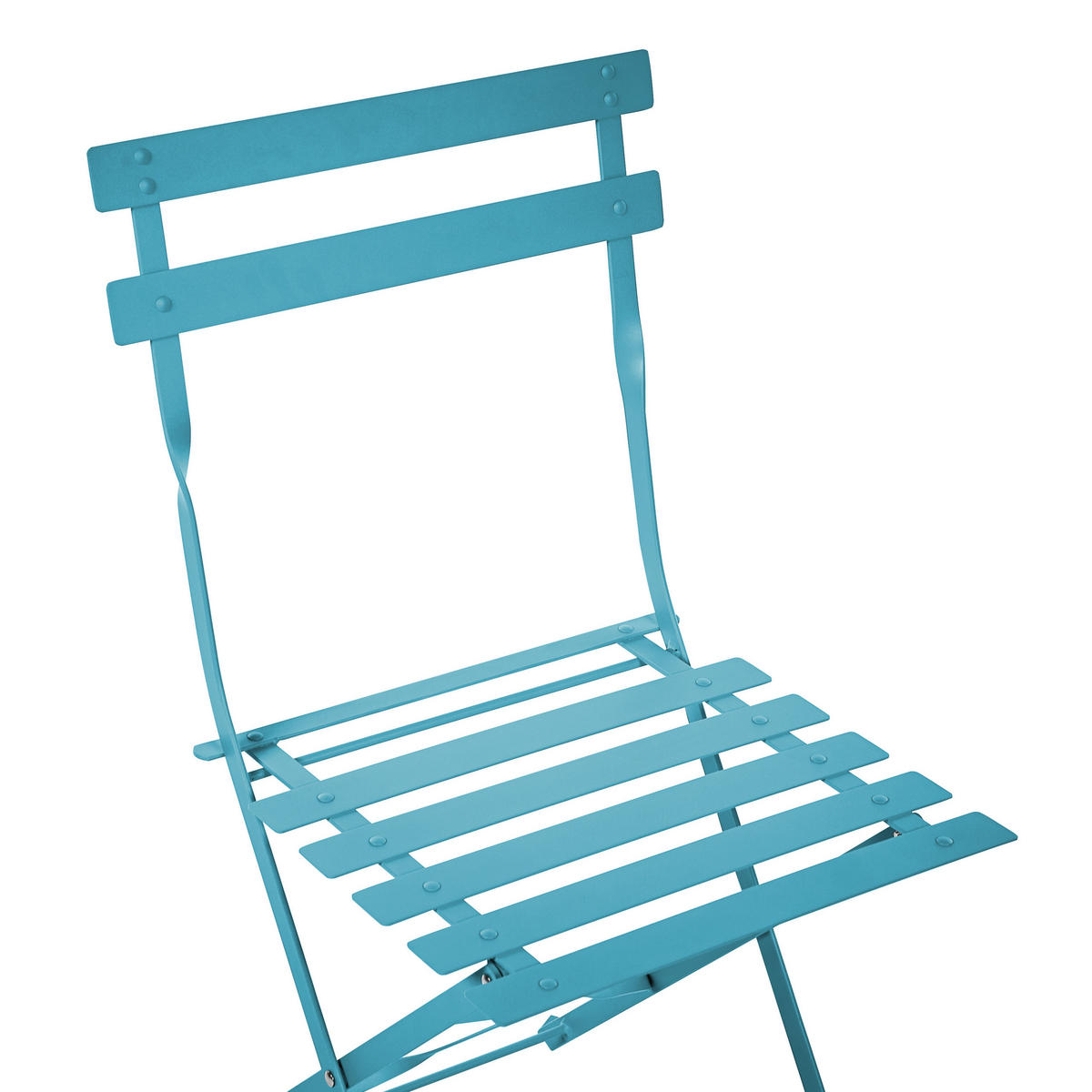 BALKONSET 2-Sitzer seeblau zusammenklappbar Fiori - Hellblau, Metall - Beliani
