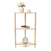 ECKREGAL mit 3 Ablagen - Alteiche, Holz (35/77.5/35cm) - Hometopia