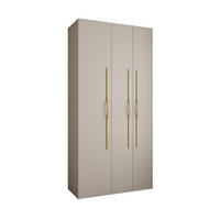 DREHTÜRENSCHRANK 245,5/120/50 3-türig - Kaschmir/Goldfarben, Holz/Metall (120/245.5/50cm) - Abiks Möbel