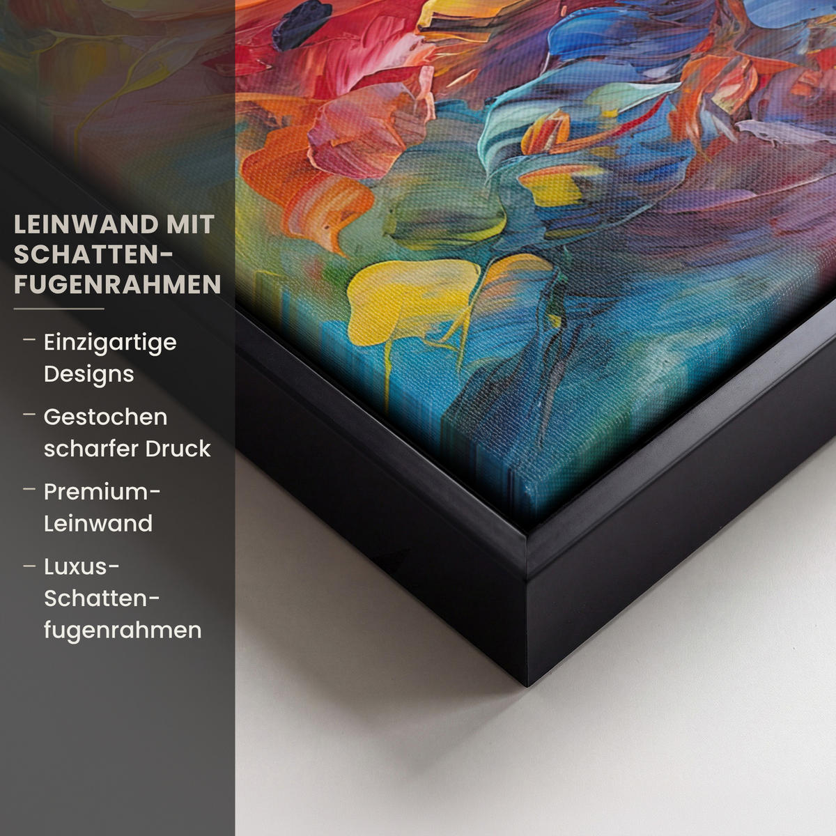 LEINWAND Bilder mit Rahmen - Ölgemälde - Kunst - Abstrakt - Farbenfroh - 40x30 - Altrosa, Textil (40/30cm) - MuchoWow