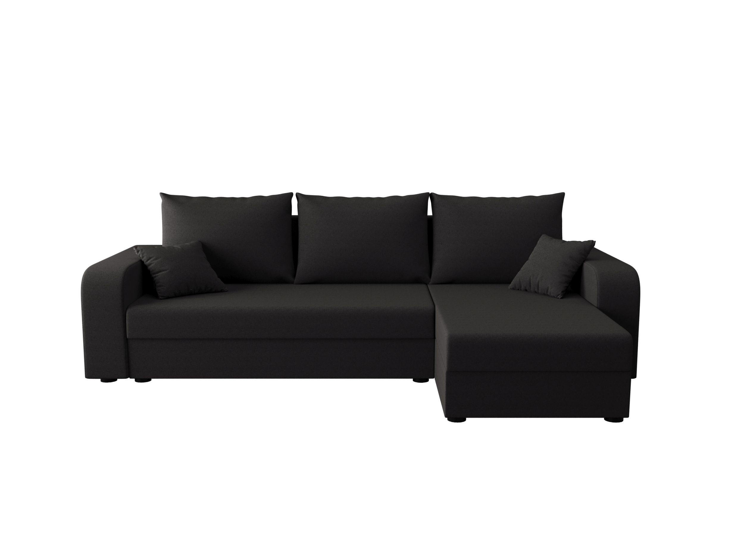 ECKSOFA HEWLET L BIS Sawana 05 Rechts mit Schlaffunktion - Schwarz, Textil (240/140cm) - Bedante