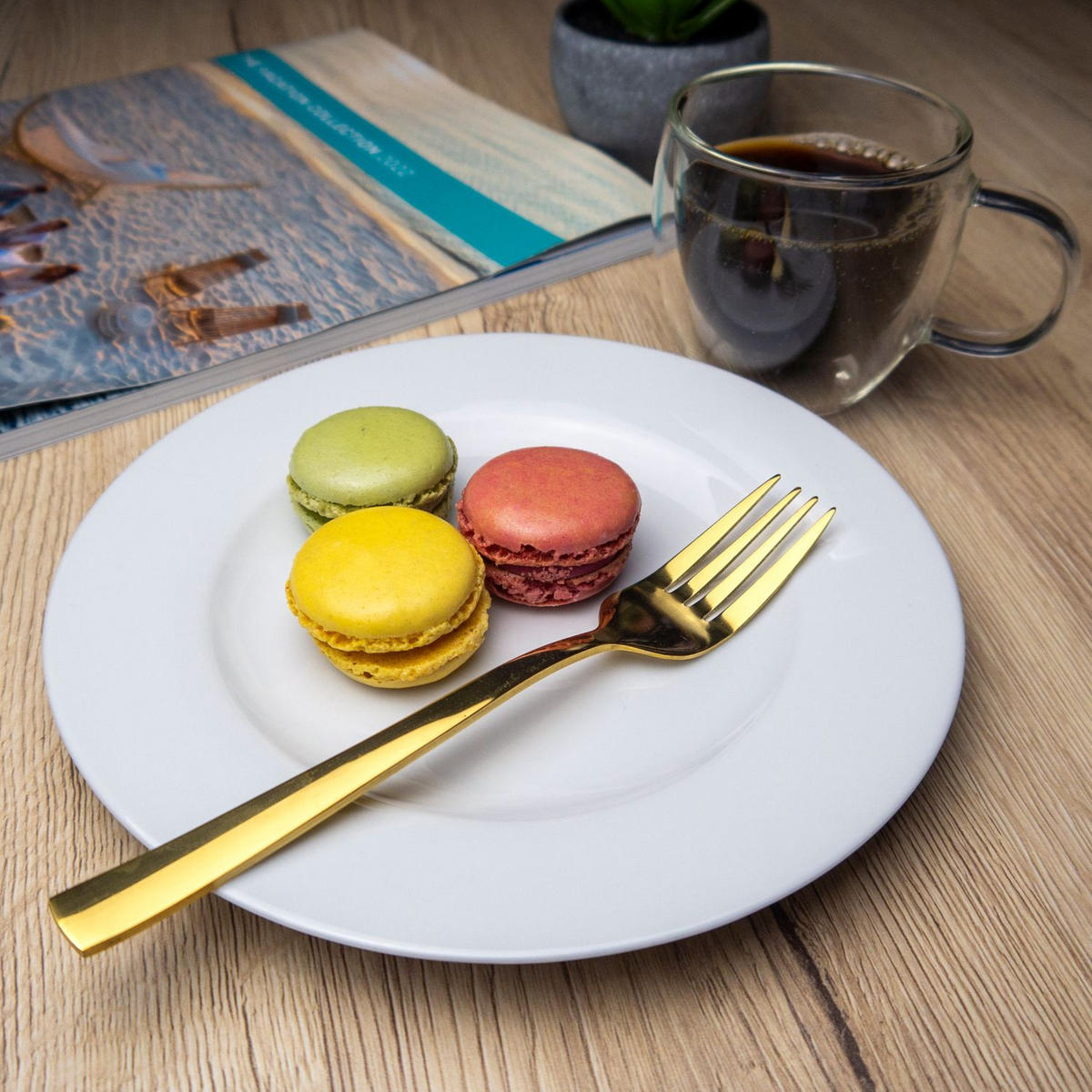 BESTECK SET 4 Personen (20-teilig) - Goldfarben, Metall - Intirilife
