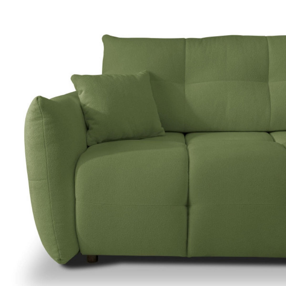 ECKSOFA Grün BOSE Mit Schlaffunktion Rechts - Grün, Textil (177/257cm) - Sepro Meble