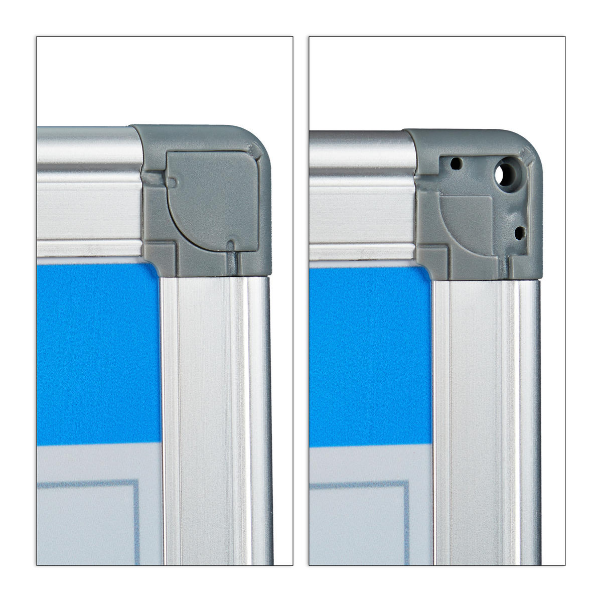 WHITEBOARD Planer - Weiß, Metall (90/60/5cm) - Relaxdays