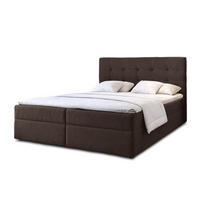BOXBETT GECETENI 180x200 cm mit Bettkasten und Matratze - Braun - Schwarz/Braun, Holz/Holzwerkstoff (180/200cm) - AX Living