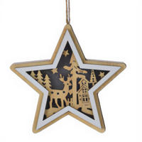 WEIHNACHTSDEKORATION 12 cm - Beige, Holz (2.5/12/12cm) - Home Styling Collection