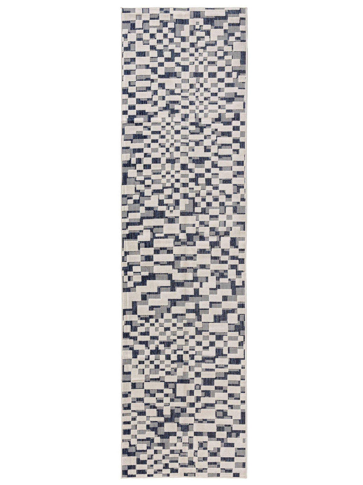 OUTDOORTEPPICH Kaleo Blau/Weiß 70x200 cm - Blau, Kunststoff (70/200cm) - benuta