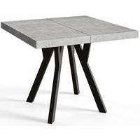 ESSZIMMERTISCH RICO, ausziehbarer Tisch100-200X100X77 cm, Farbe: Graphit, mit Holzbeinen in Farbe Schwarz - Schwarz/Grau, Holzwerkstoff (100/100/77cm) - Alpi-Möbel